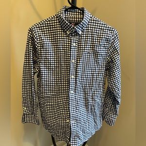 Boys vineyard vines flannel gingham shirt M 12-14